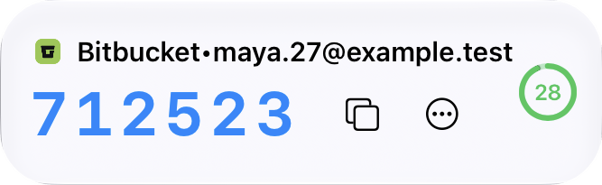 Bitbucket verification code, 28 seconds remaining