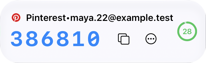Pinterest verification code, 28 seconds remaining