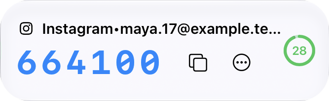 Instagram verification code, 28 seconds remaining