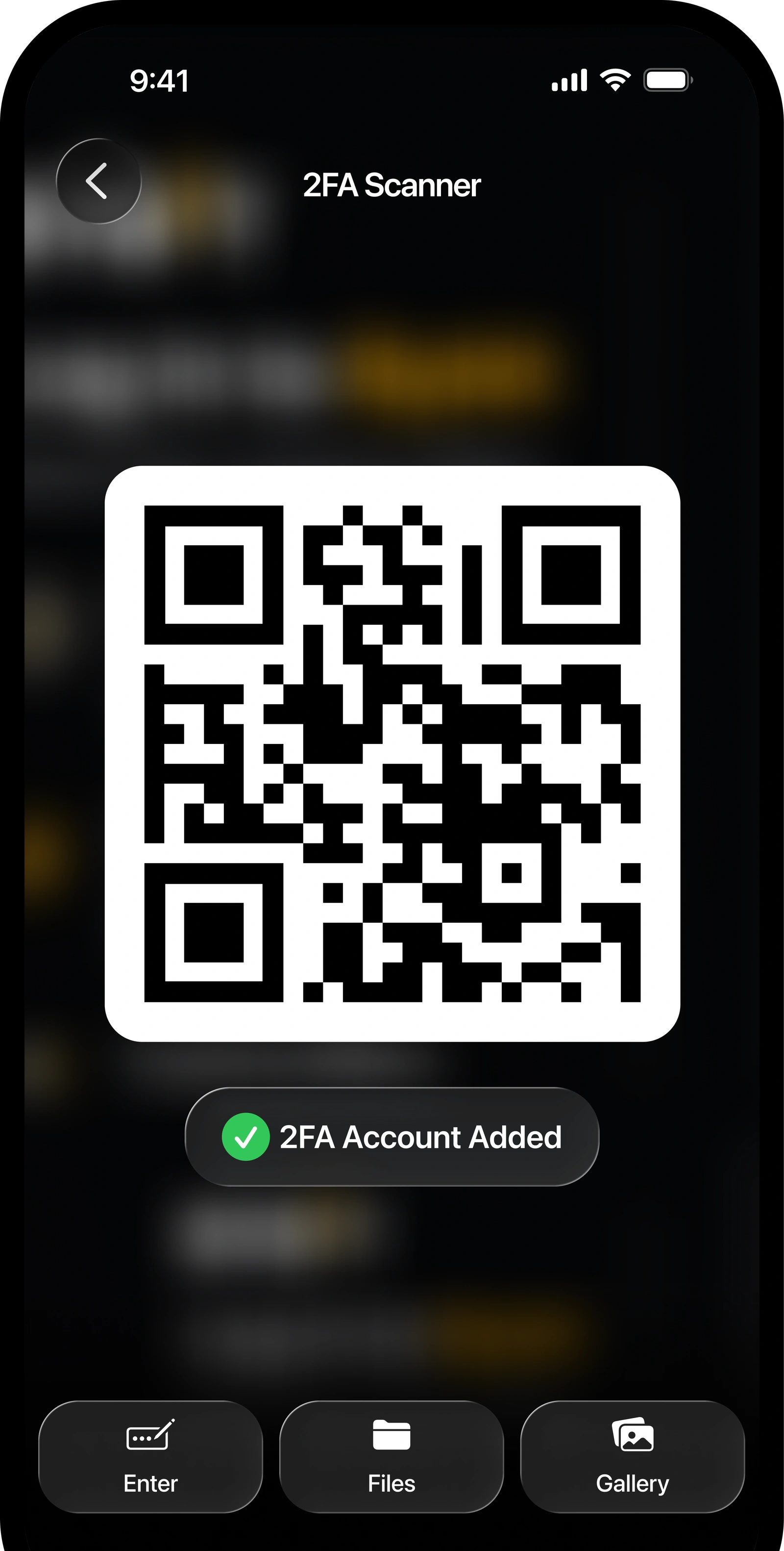 Set up 2FA on iPhone. Original Figma screen in the site iPhone hardware.