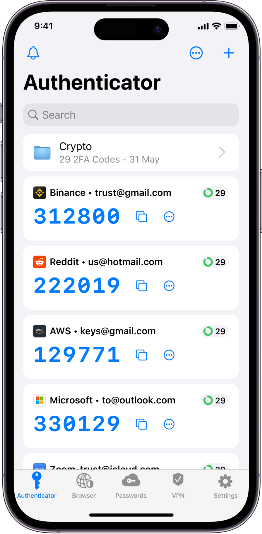 Secure all your accounts with Authenticator 7
